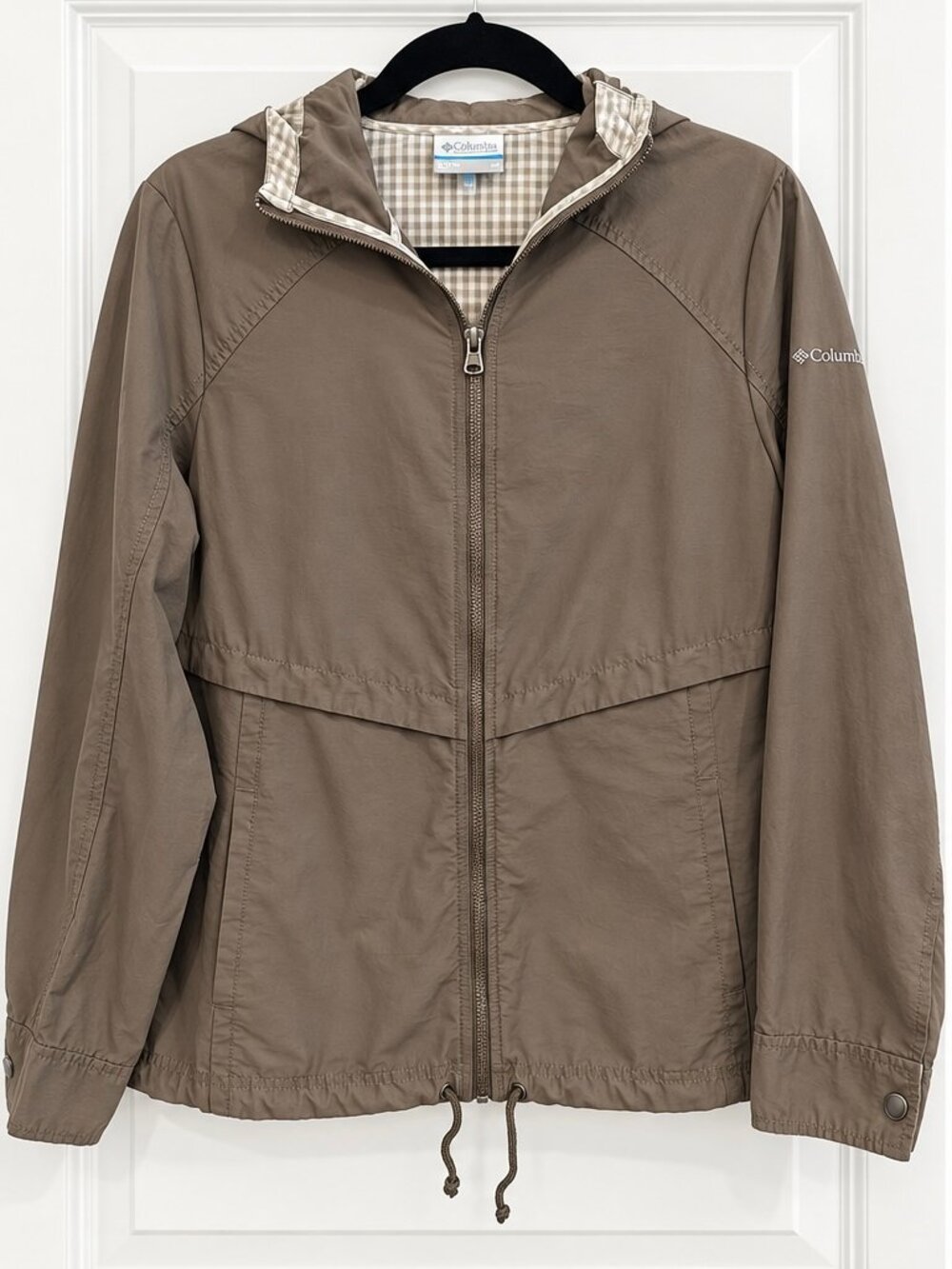 Columbia Canvas Lightweight Hooded Zip Jacket Women's Size M